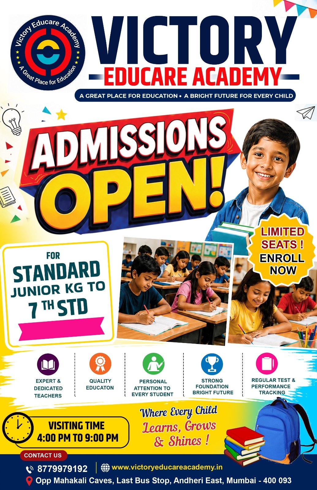 Admission poster
